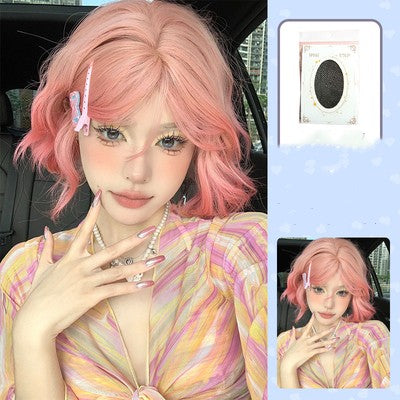 Platinum short curly wig   HA2052