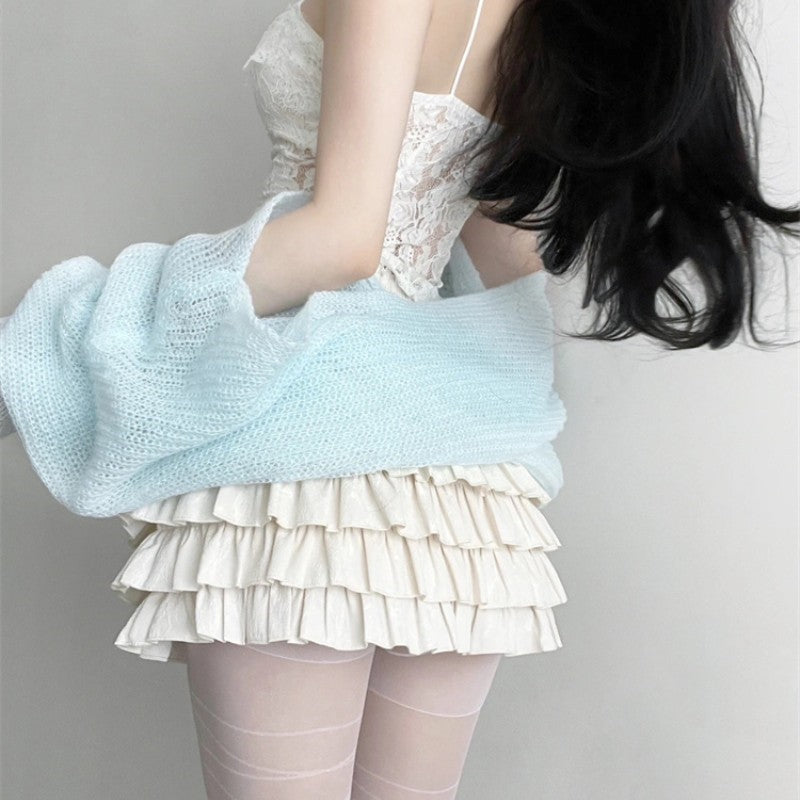 Apricot Pleated Cake Dress  HA2126