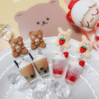 Bear Strawberry Bunny Sterling Silver Earrings   HA2032