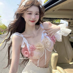 Sweet Bow Knot Strapless Camisole   HA1830