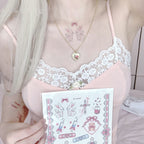 Angel Heart Leg Ring Tattoo Sticker   HA2061