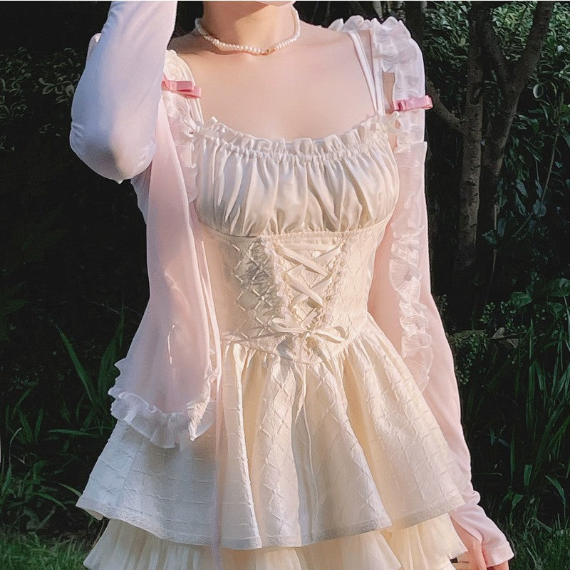 Lace Bow Sunscreen Cardigan Chiffon Sweater   HA1918