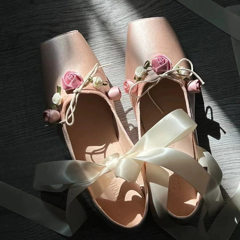 Cross-strap outerwear ballet shoes   HA1962