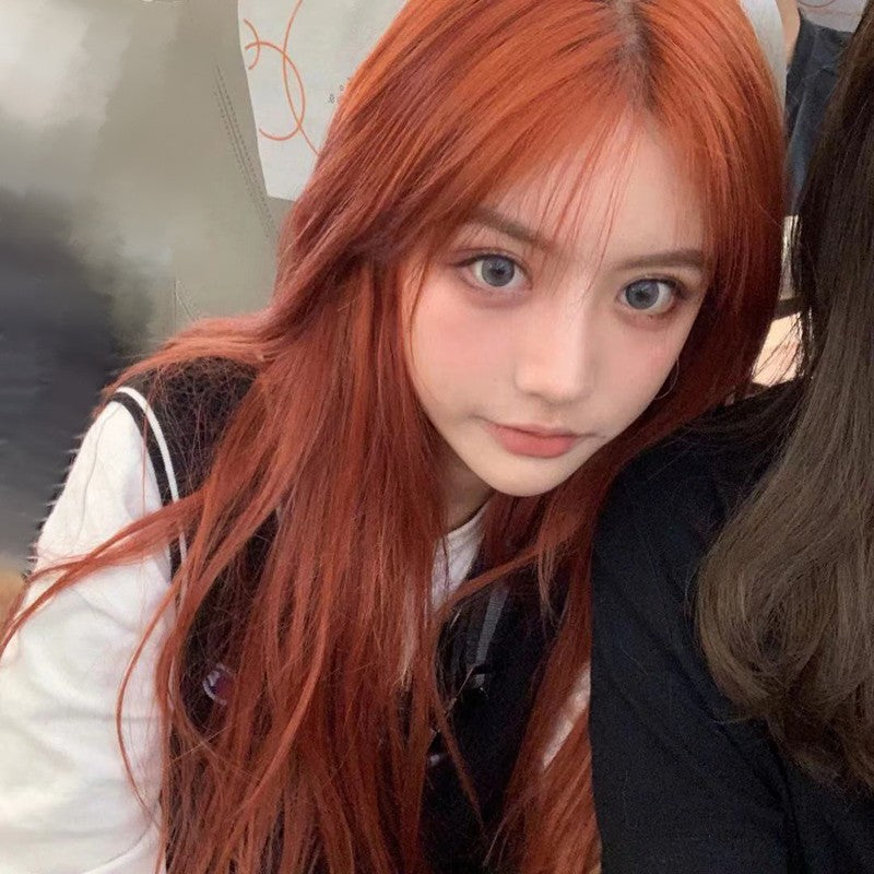 Dirty Orange Long Straight Wig HA1813
