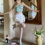 Velvet Bow Thigh Thigh Socks  HA1982