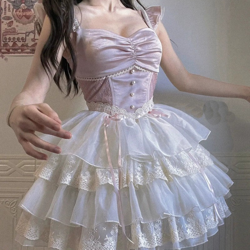 Pink dress wedding princess dress   HA1930