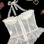 Sweet Lace-Up Bow Vest HA2164