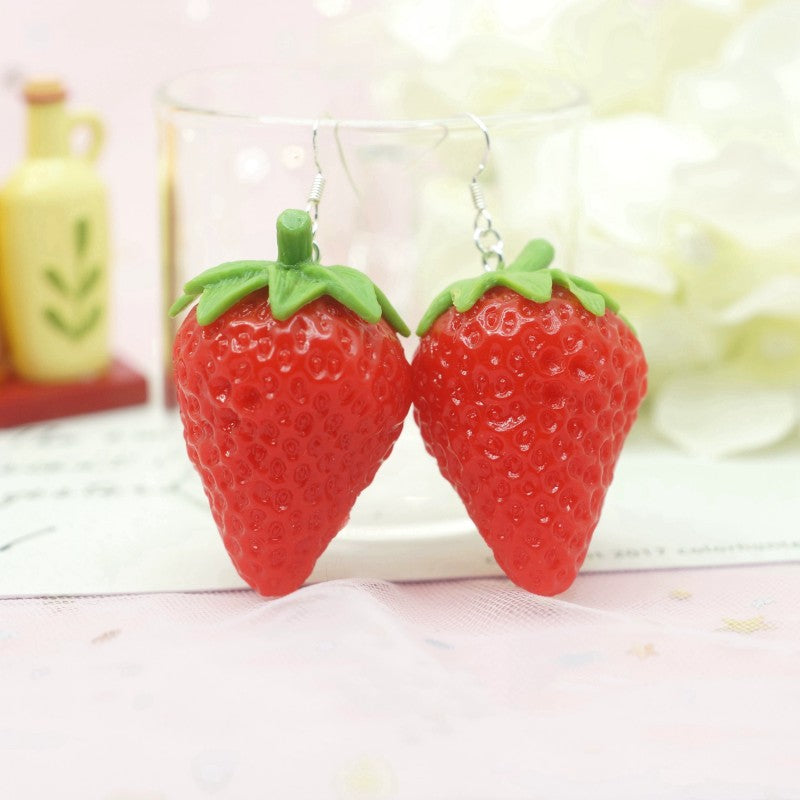 Trendy strawberry earrings   HA1788