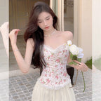 Slim Fit Sweet Floral Tube Top   HA1902
