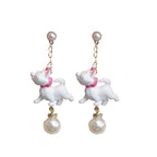 Tsundere Mary cat bow stud ear clip   HA1973