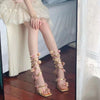 Gold Fairy Snake Sandals   HA1920