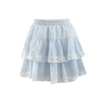 Sweet Lace Check Skirt  HA1858