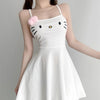 White suspender dress   HA2043