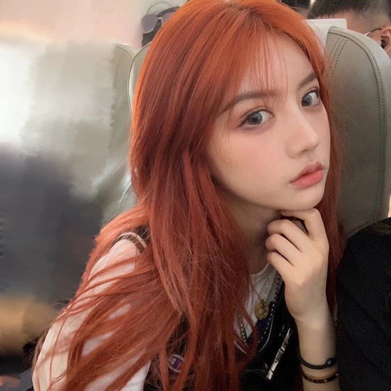 Dirty Orange Long Straight Wig HA1813