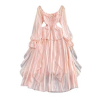 Long Sleeve A-Line Ruffle Dress HA1857