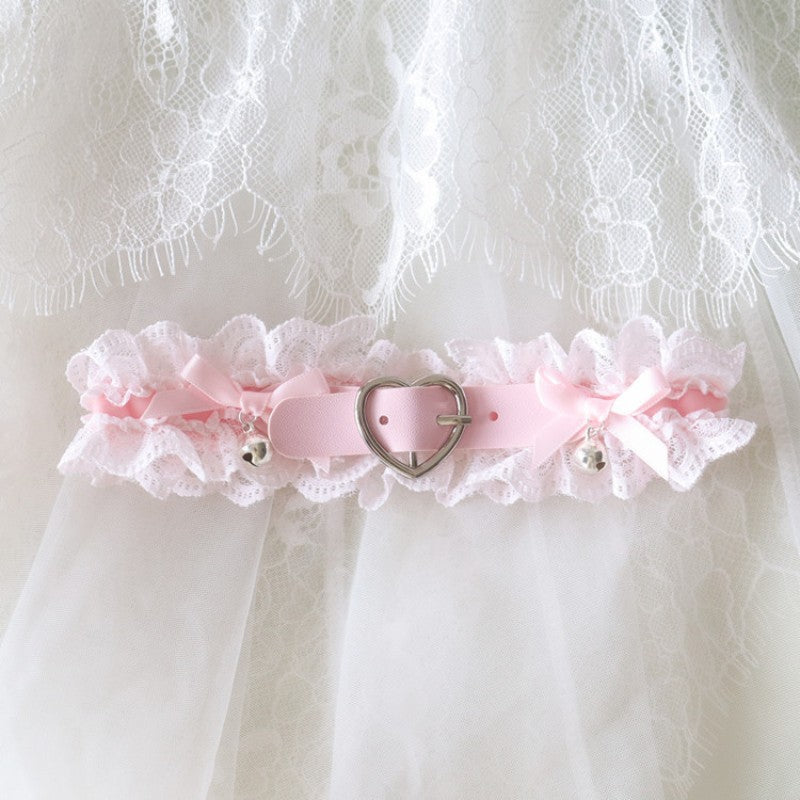 Pink Heart Choker Necklace   HA2062