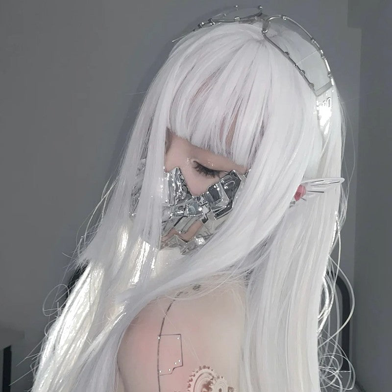 White air bangs wig   HA1888