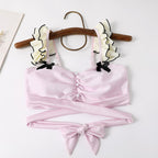 Pink Sweet Girl Triangle Swimsuit   HA1849