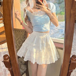 Sweet and cute high waist skirt cake skirt   HA2135