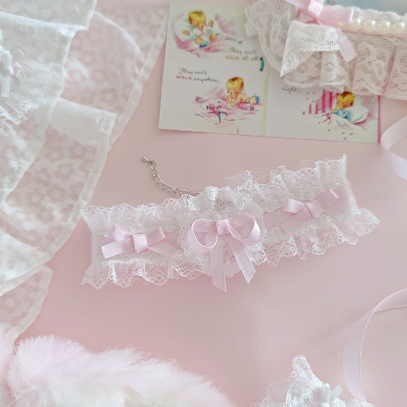 Purple Pink Sweet Side Clip & Neckband    HA1981