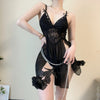 Mesh suspender one-piece nightdress   HA2074