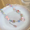 Colorful Beaded Heart Candy Necklace   HA2072