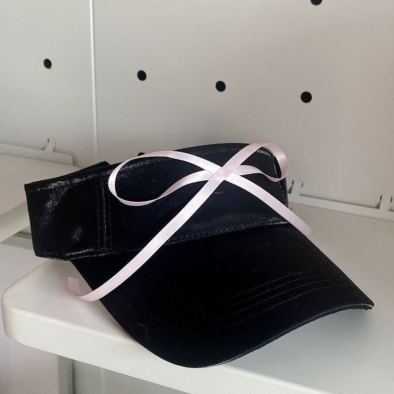 Ribbon beanie sun visor hat   HA1755