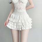Apricot Pleated Cake Dress  HA2126