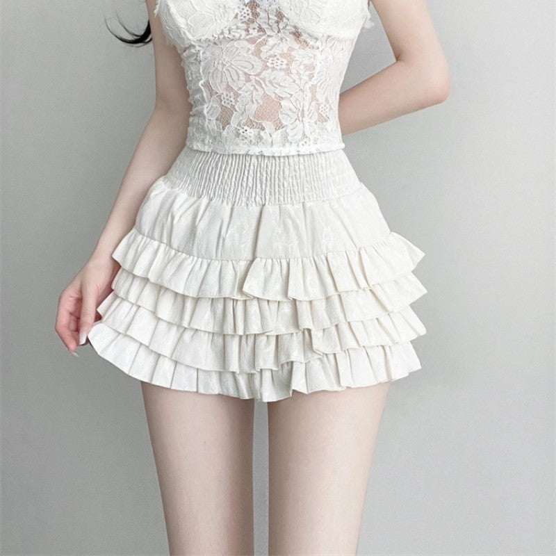 Apricot Pleated Cake Dress  HA2126