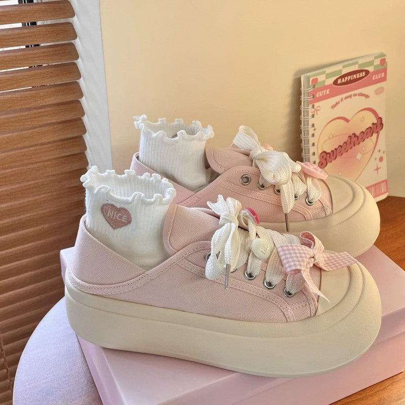 Ugly cute big head white shoes  HA1925