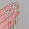Butterfly Long Tassel Chain Earrings   HA1882