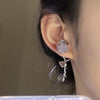 Purple Mineral Rose Earrings   HA1791