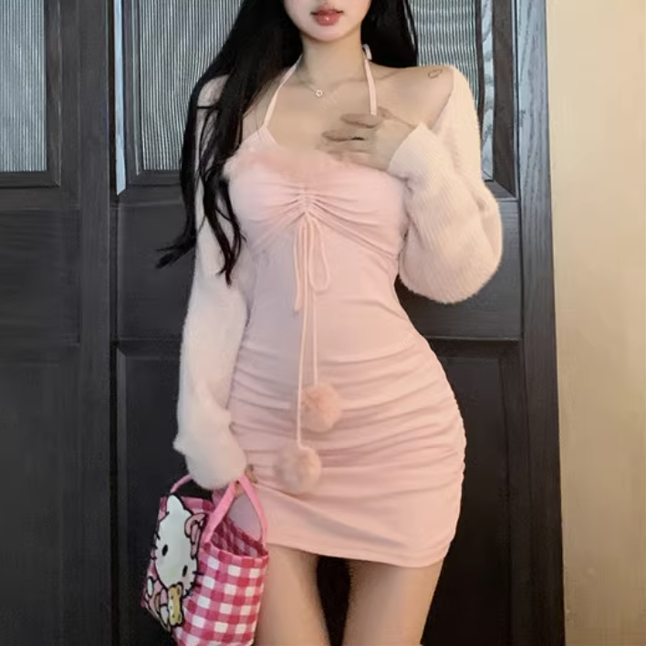 Cute sweet pink suit HA2253