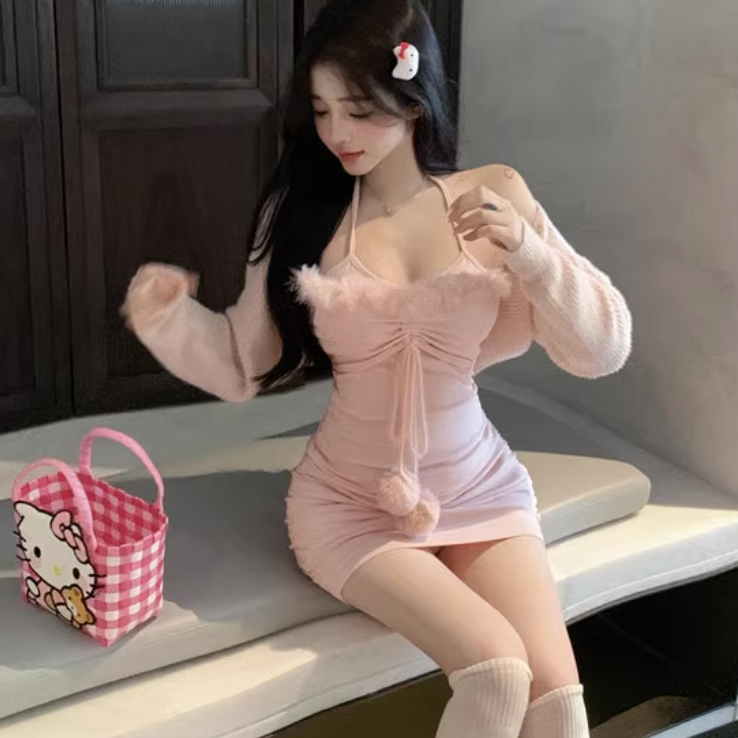 Cute sweet pink suit HA2253