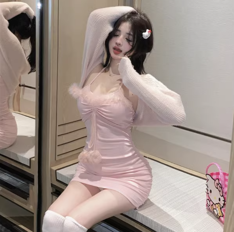 Cute sweet pink suit HA2253