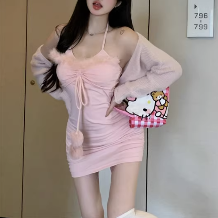 Cute sweet pink suit HA2253