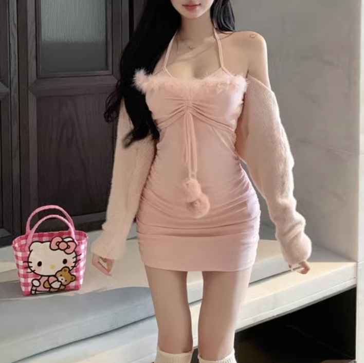Cute sweet pink suit HA2253