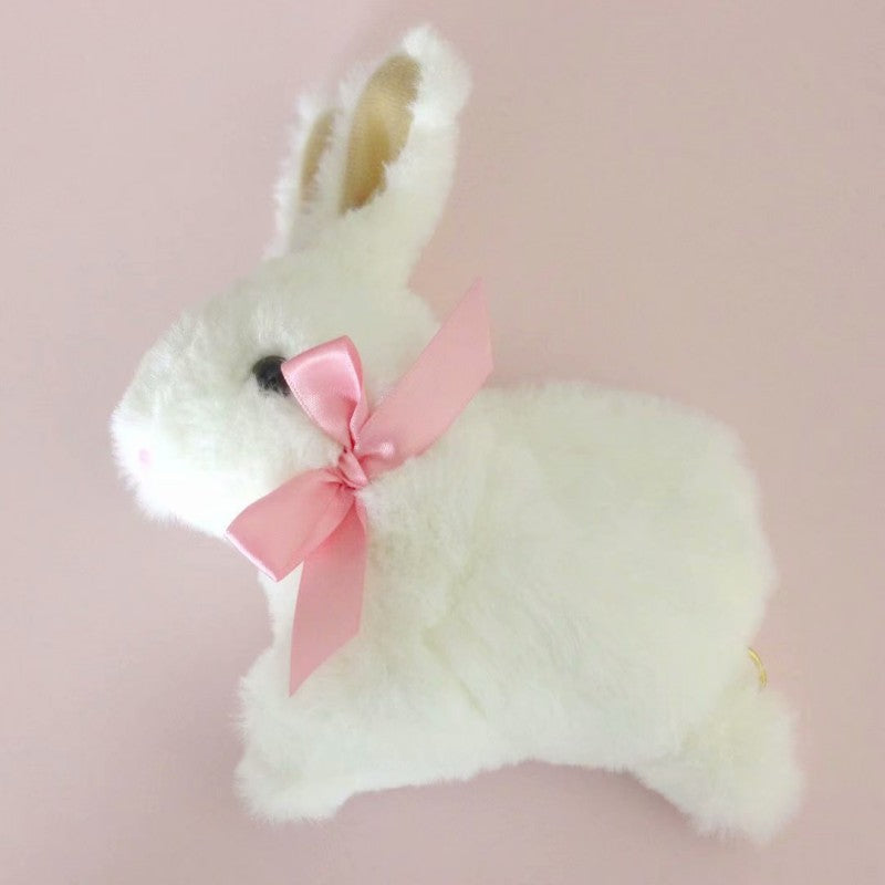 Cute bunny with pink bowknot   HA1886
