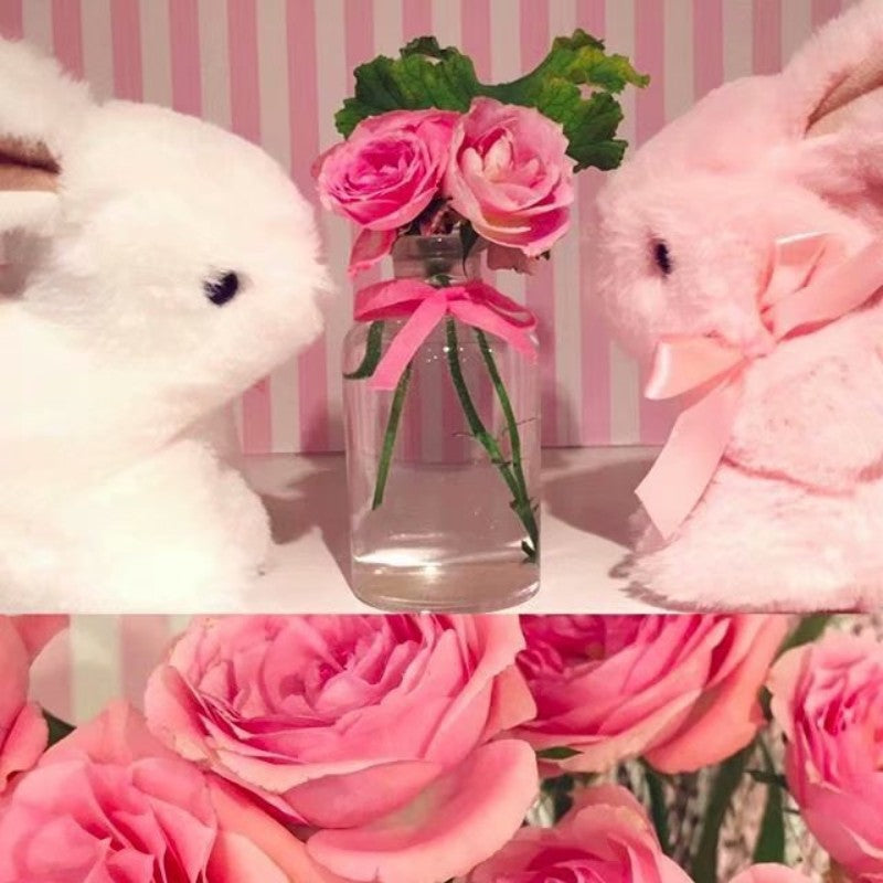 Cute bunny with pink bowknot   HA1886