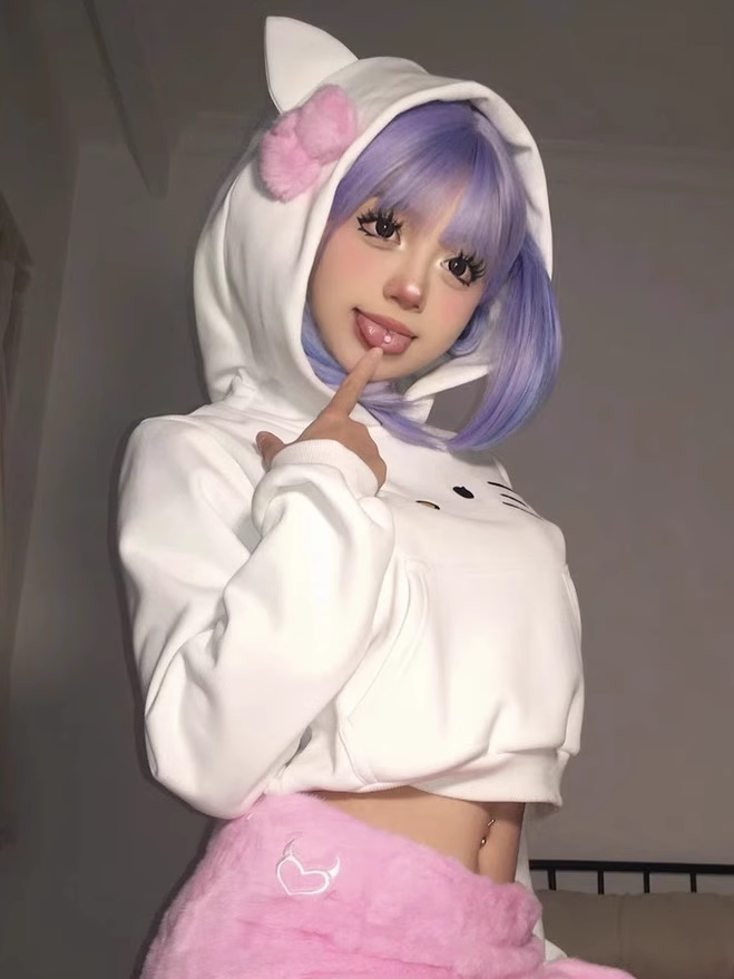 Cute white sweatshirt HA2326