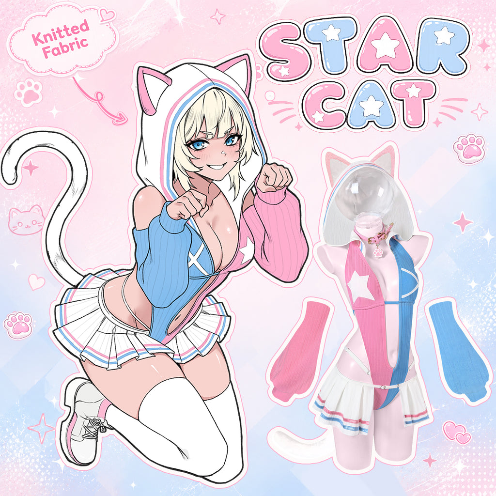 Pre-sale Star Cat Cosplay Bodysuit KO150