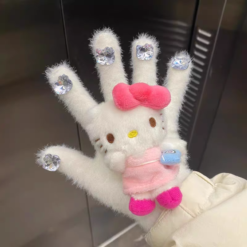 Cute KT cat plush gloves HA2306