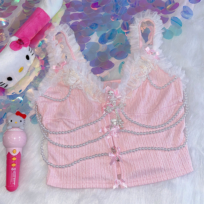 Lace Pearl Camisole HA2538