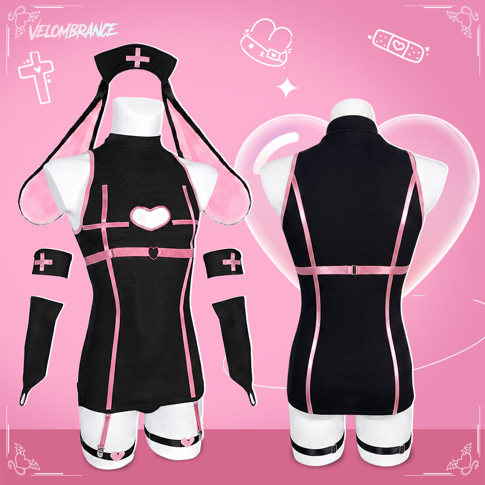 Sweetheart Bunny Nurse Dress (8-Piece Set) AS49