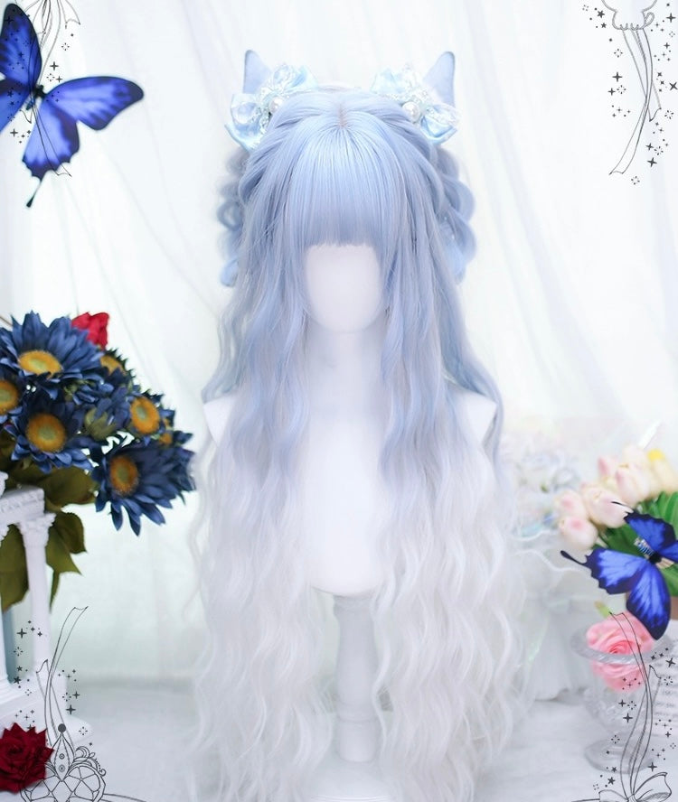 Natural gradient long curly wig HA2532