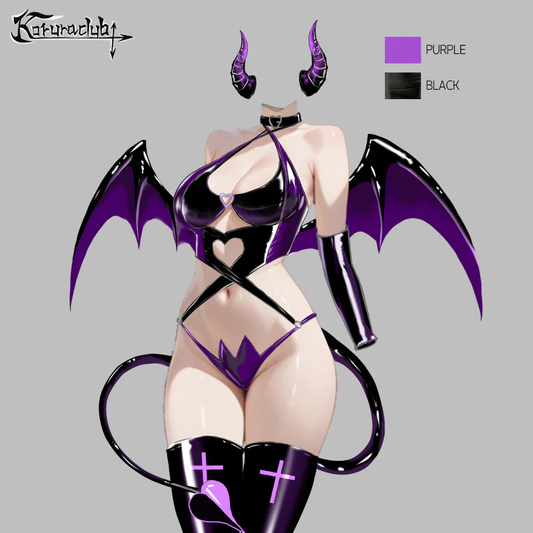 KORURACLUB-Pre-sale Cosplay Devil of Lust Succubus Lingerie (6-Piece Set) HA2893