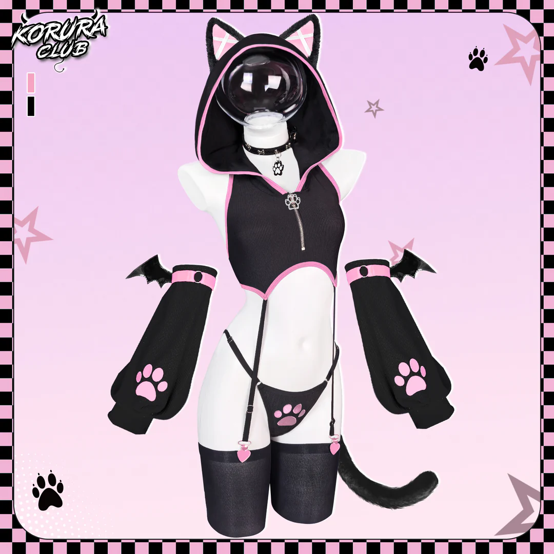 Pre-sale Cat Cosplay Lingerie Vest Set KO156