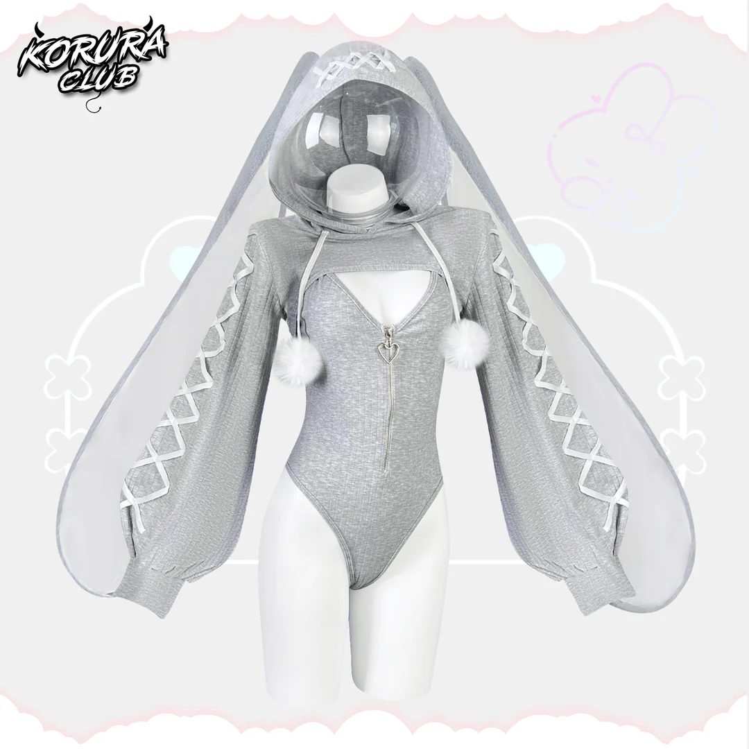 KORURACLUB-Pre-sale Cosplay Heart-Lock Floppy Bunny Jumpsuit KO103