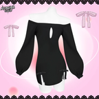 KORURACKUB-BUTTERFLY KNOT V-NECK DRESS SR06