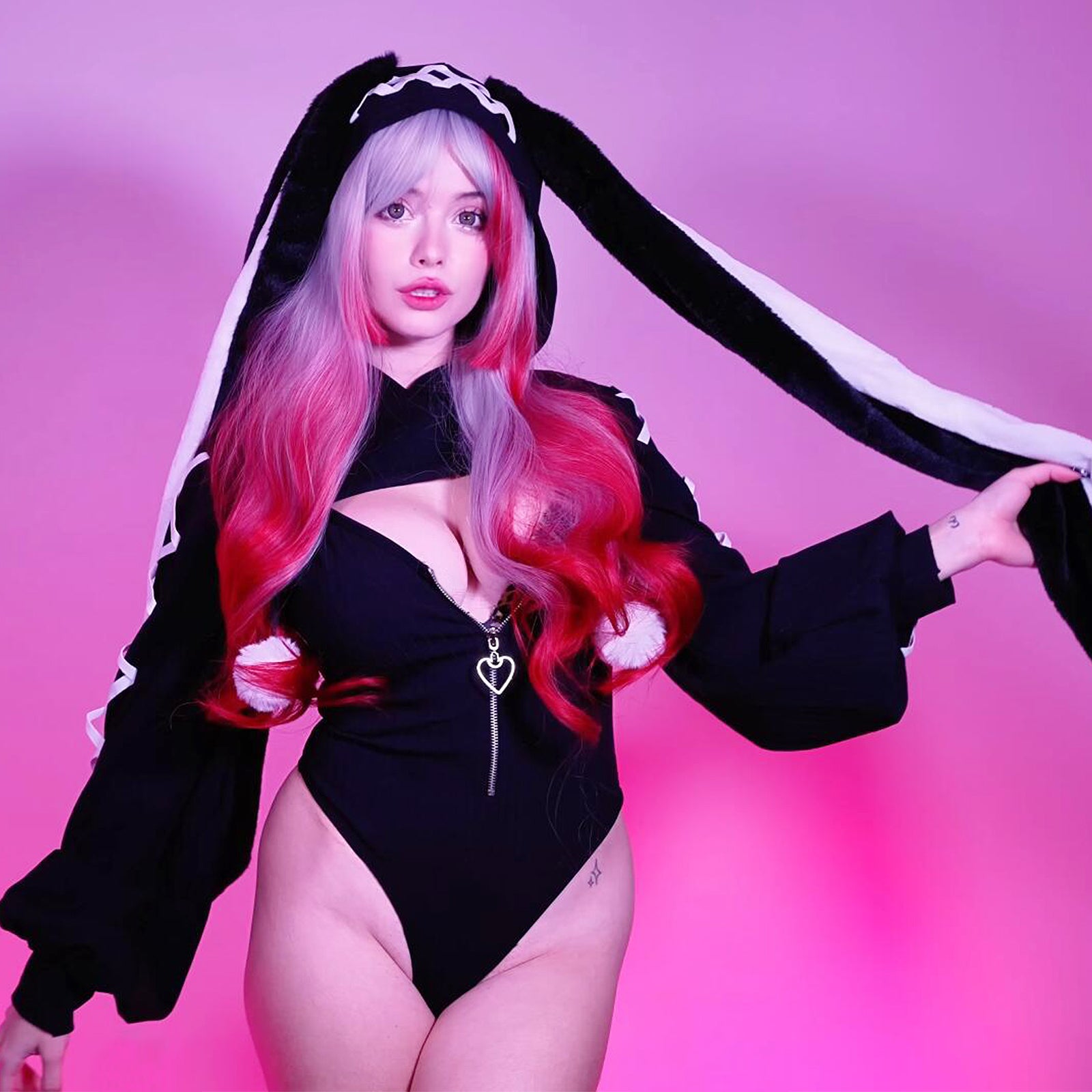KORURACLUB-Pre-sale Cosplay Heart-Lock Floppy Bunny Jumpsuit KO103